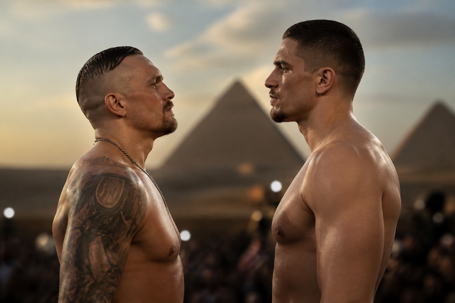 Pertarungan Tinju Usyk vs Verhoeven di Piramida Mesir Tantang Tradisi